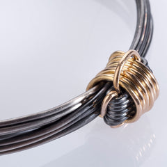 Marfurt "Voyageur" Bracelet — Black Silver & Gold knot